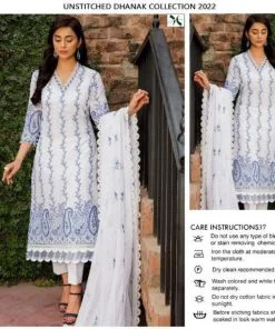 Dhanak with Embroidered chiffon dupatta