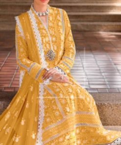 Bareeze Lawn with Chiffon Embroidered Dupatta