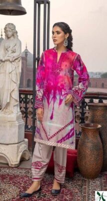Charizma Linen Printed Same Dupatta Suit