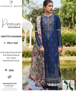 Hussain Rehar Dhanak 3 Piece Winter Suit